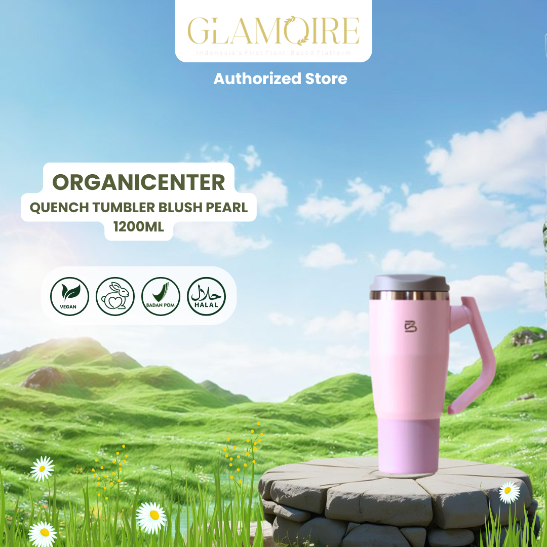 Organicenter BuddyQuench Tumbler 1200 ml Organicenter Botol Air Minum Vacuum Insulated Rotatable Handle 304 Stainless